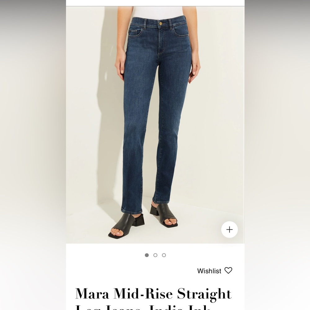 Mara Mid-Rise Straight Leg Jeans, India Ink